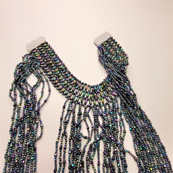 Multilayer Multicolor Sparkly Necklace Statement Necklace Costume Belly Dance - Picture 6 of 13